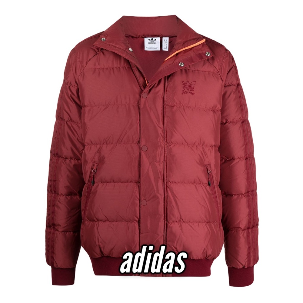 adidas Originals Jonah Hill Puffer Jacket Maroon